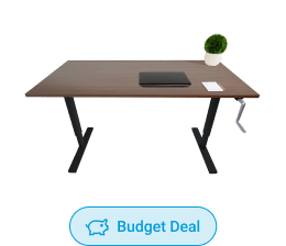 höhenvestellbarer Schreibtisch mit Kurbel Verstellung Desktopia Budget