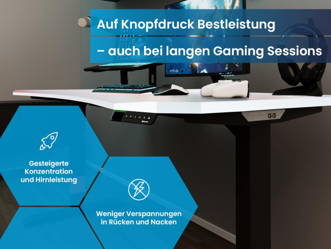 Desktopia GG: Höhenverstellbarer Gaming-Schreibtisch - 5