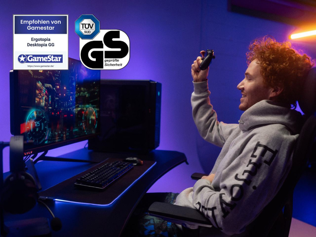 Desktopia GG: Höhenverstellbarer Gaming-Schreibtisch - 2