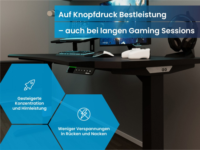 Desktopia GG - Elektrisch höhenverstellbarer Gaming-Schreibtisch - 3
