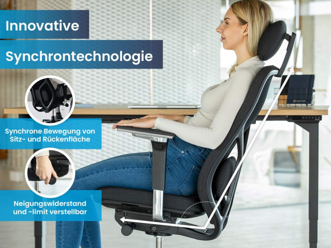 Ergotopia MasterBack Pro L: Ergonomischer Sitzkomfort der Spitzenklasse - 3